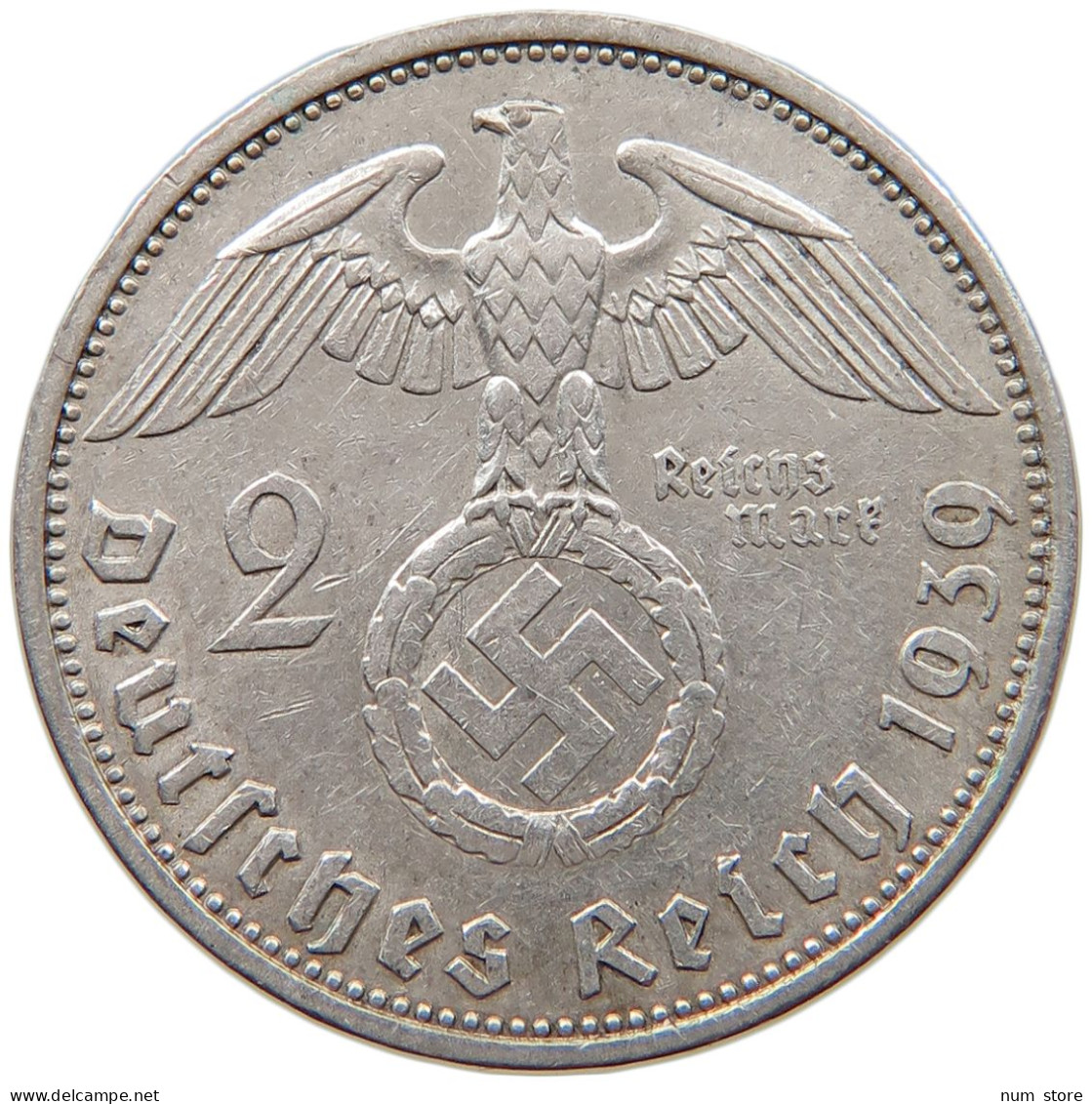 DRITTES REICH 2 MARK 1939 A  #c070 0235 - 2 Reichsmark