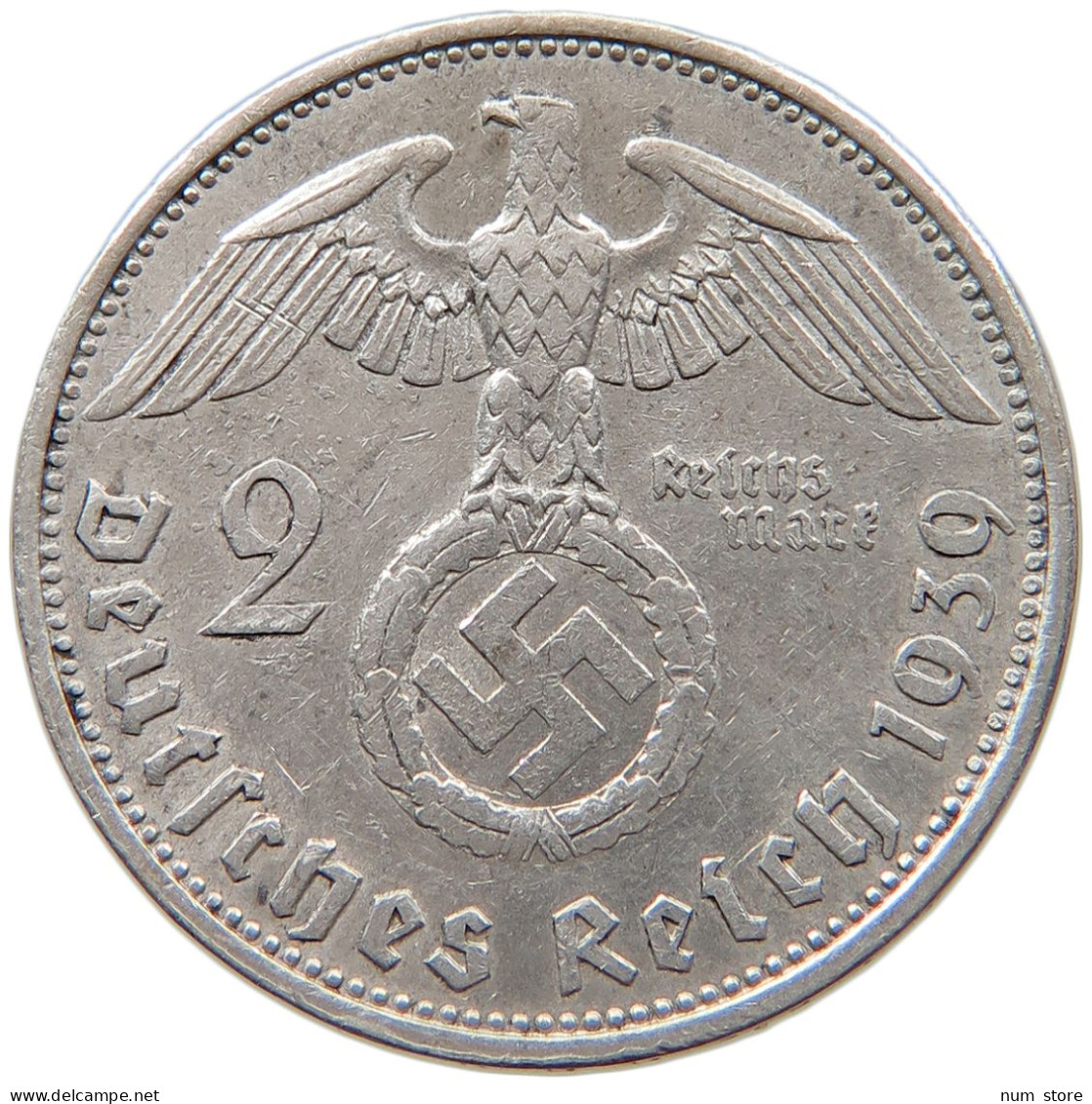 DRITTES REICH 2 MARK 1939 A  #c070 0231 - 2 Reichsmark