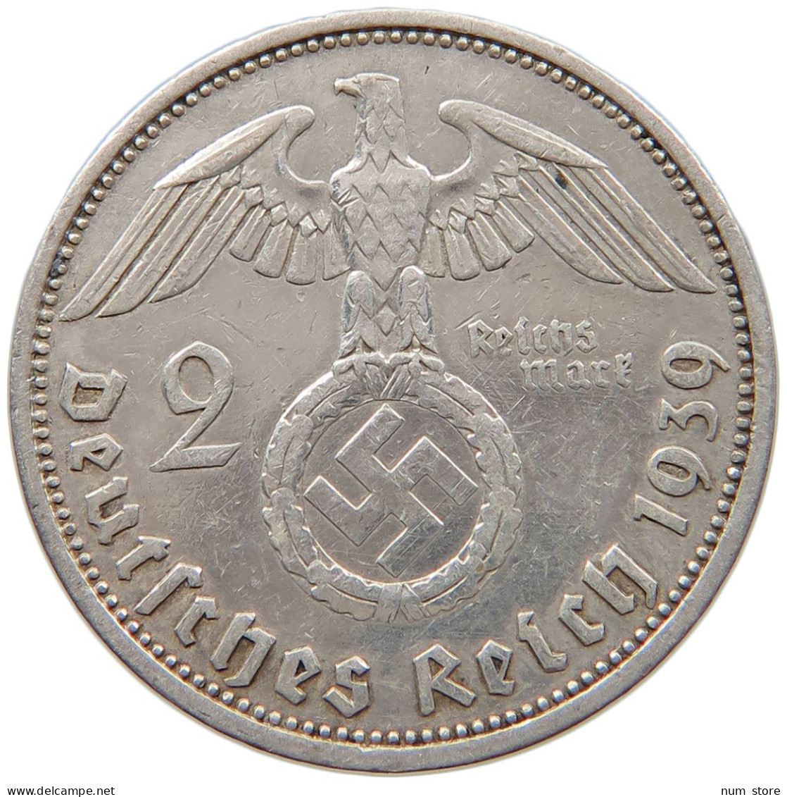 DRITTES REICH 2 MARK 1939 A  #c070 0211 - 2 Reichsmark