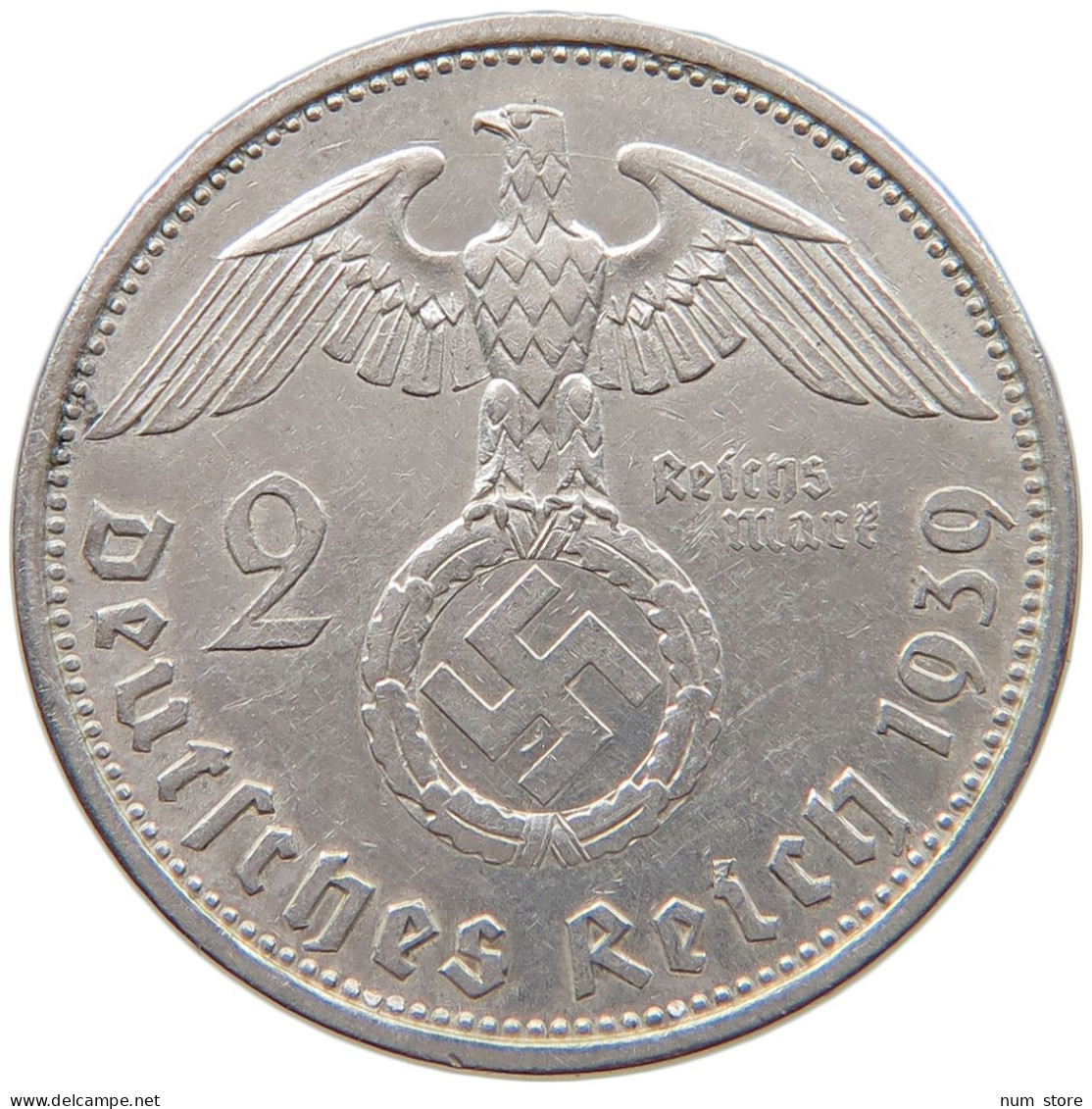 DRITTES REICH 2 MARK 1939 A  #c070 0195 - 2 Reichsmark