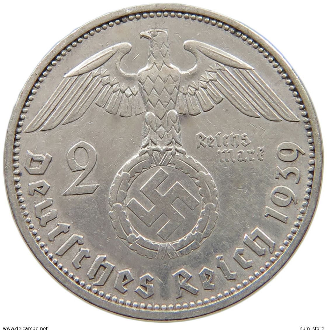 DRITTES REICH 2 MARK 1939 A  #a082 0401 - 2 Reichsmark