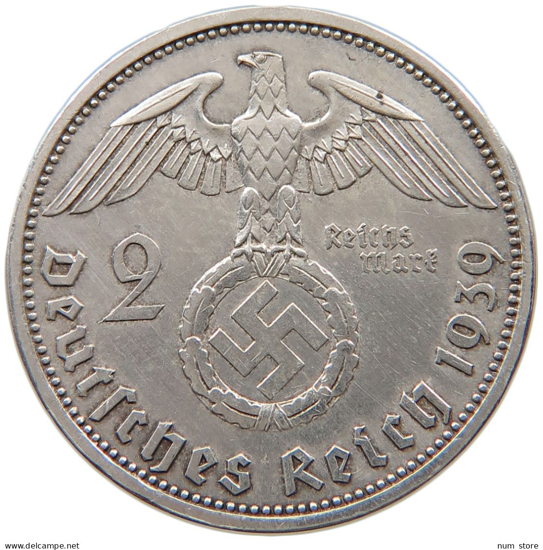 DRITTES REICH 2 MARK 1939 A  #a073 0619 - 2 Reichsmark