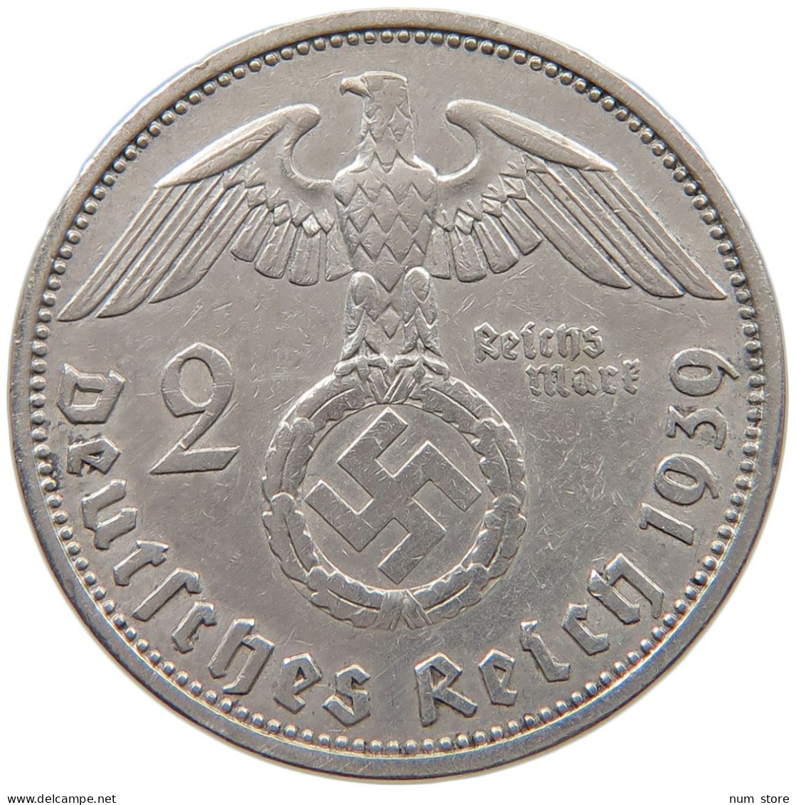 DRITTES REICH 2 MARK 1939 A  #a073 0623 - 2 Reichsmark