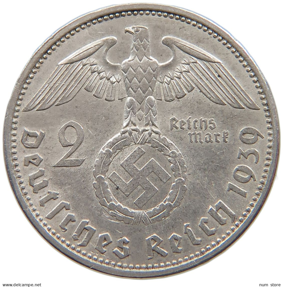 DRITTES REICH 2 MARK 1939 A  #a073 0615 - 2 Reichsmark