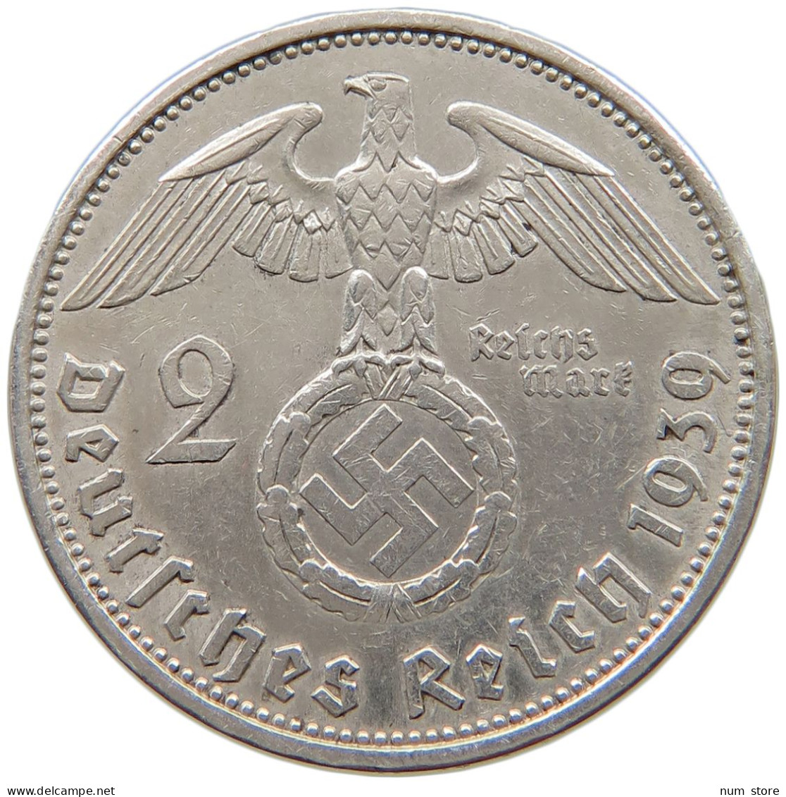 DRITTES REICH 2 MARK 1939 A  #a069 0023 - 2 Reichsmark