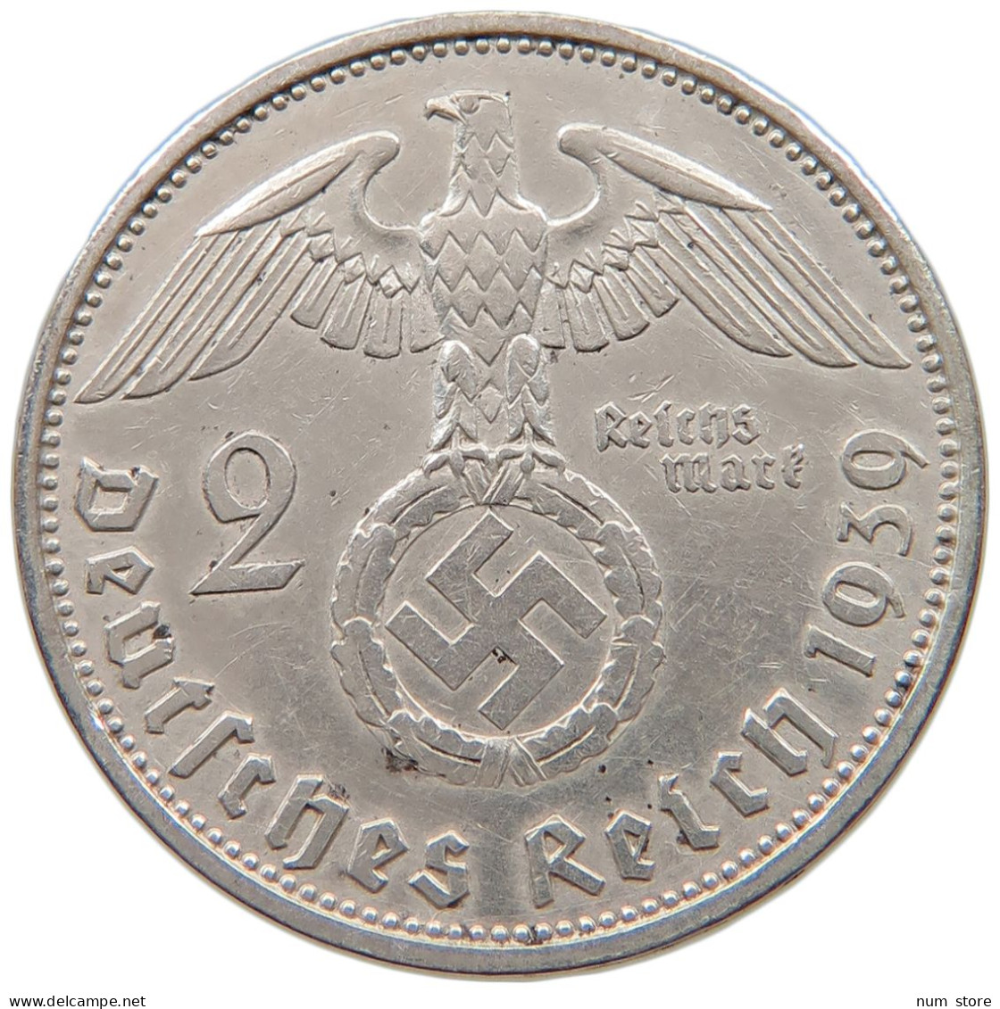 DRITTES REICH 2 MARK 1939 A  #a057 0509 - 2 Reichsmark