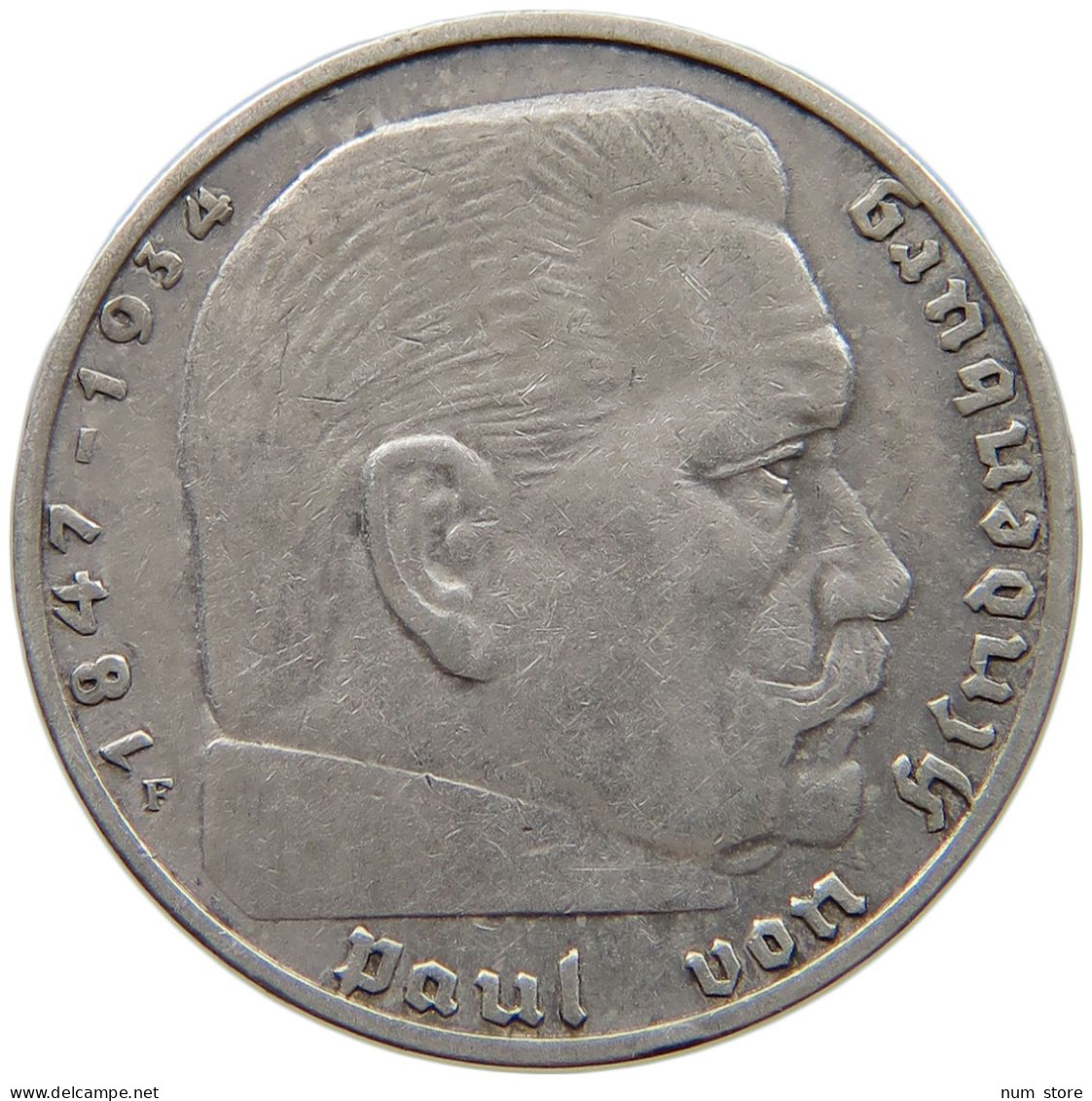 DRITTES REICH 2 MARK 1937 F  #a082 0411 - 2 Reichsmark