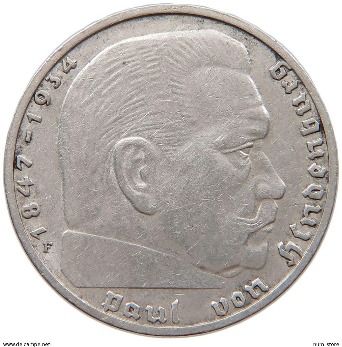 DRITTES REICH 2 MARK 1937 F  #c070 0197 - 2 Reichsmark