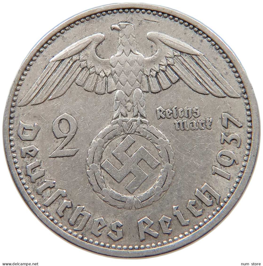 DRITTES REICH 2 MARK 1937 A  #c070 0199 - 2 Reichsmark