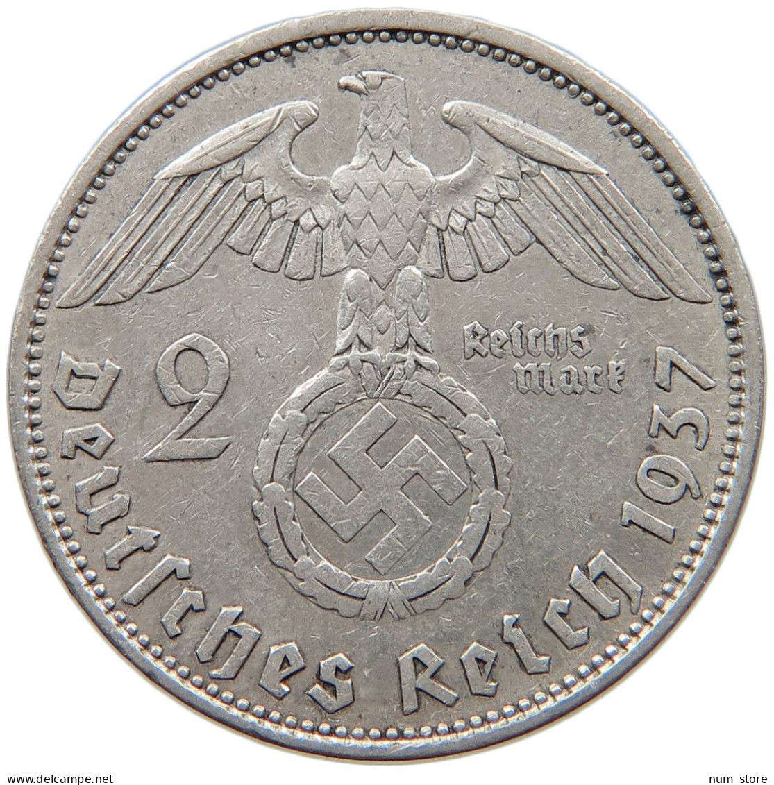 DRITTES REICH 2 MARK 1937 A  #c070 0191 - 2 Reichsmark