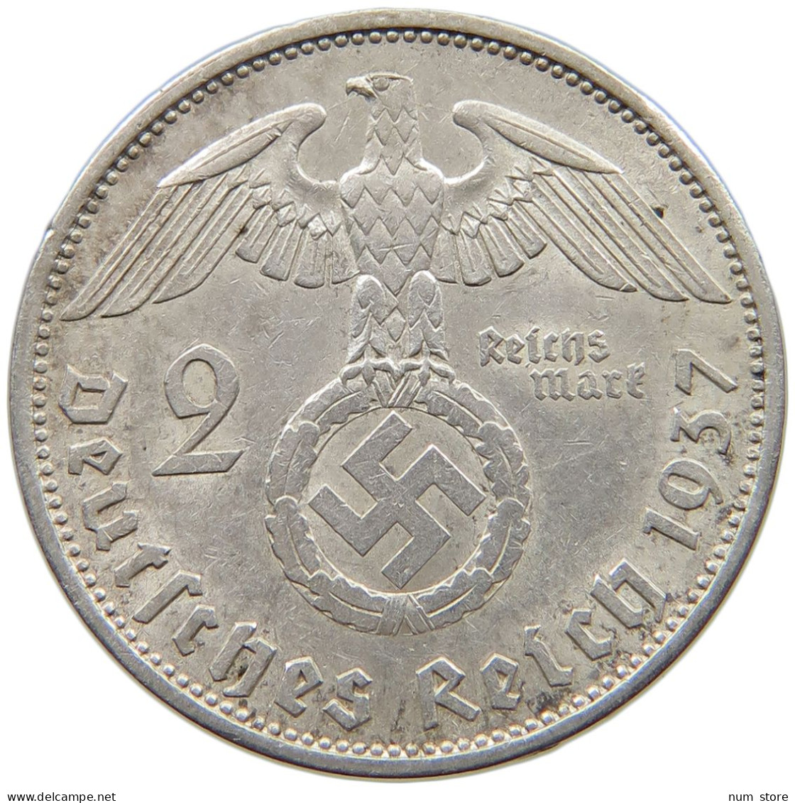 DRITTES REICH 2 MARK 1937 A  #a090 0763 - 2 Reichsmark