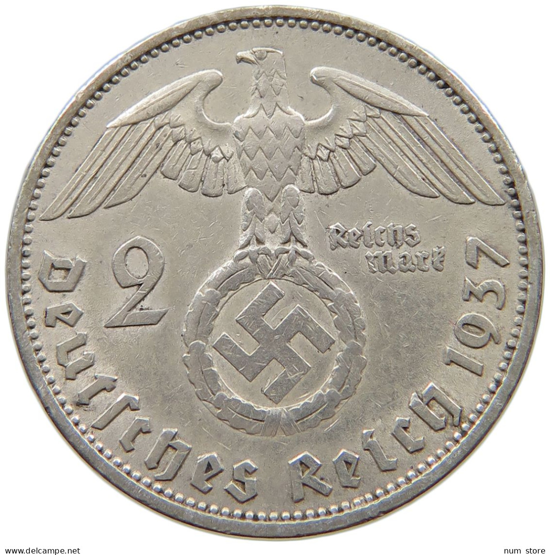 DRITTES REICH 2 MARK 1937 A  #a082 0391 - 2 Reichsmark