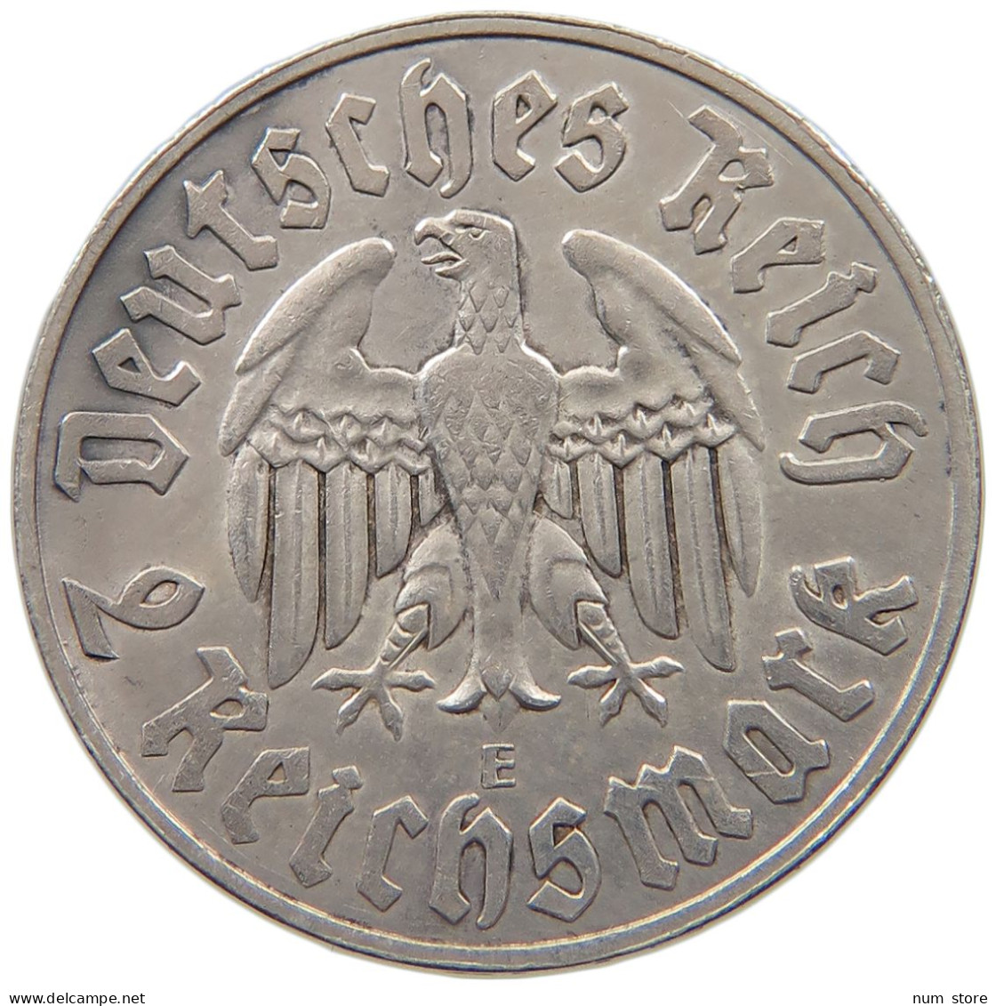 DRITTES REICH 2 MARK 1933 E LUTHER #t156 0013 - 2 Reichsmark