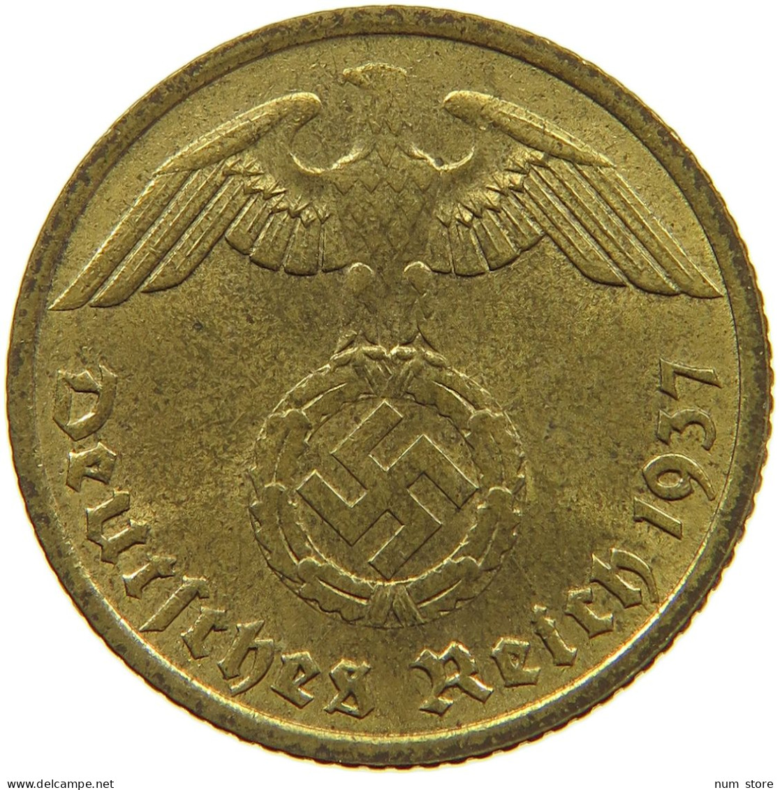 DRITTES REICH 10 PFENNIG 1937 A  #t159 0013 - 10 Reichspfennig