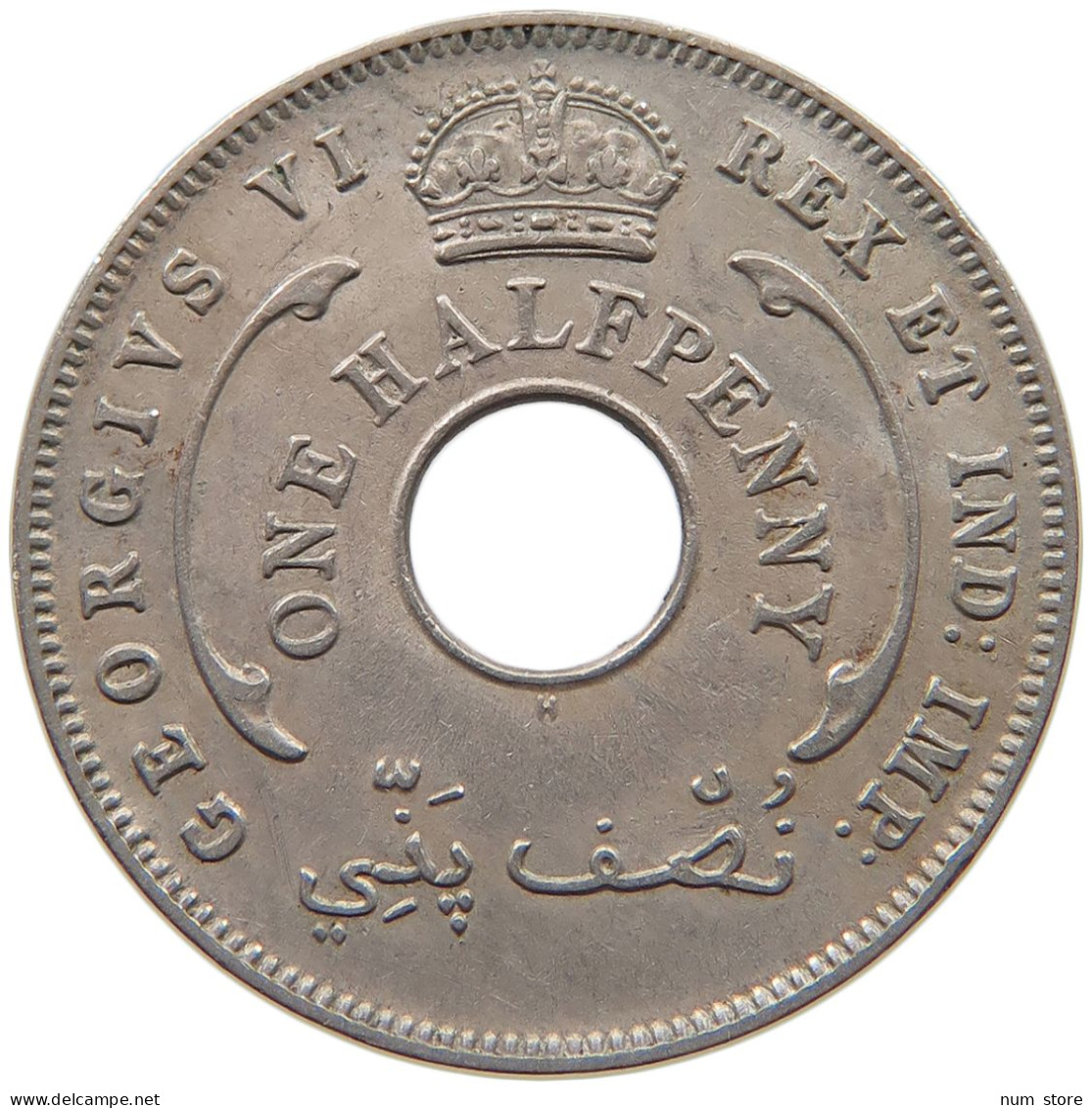 BRITISH WEST AFRICA 1/2 PENNY 1947 George VI. (1936-1952) #c011 0061 - Colonies