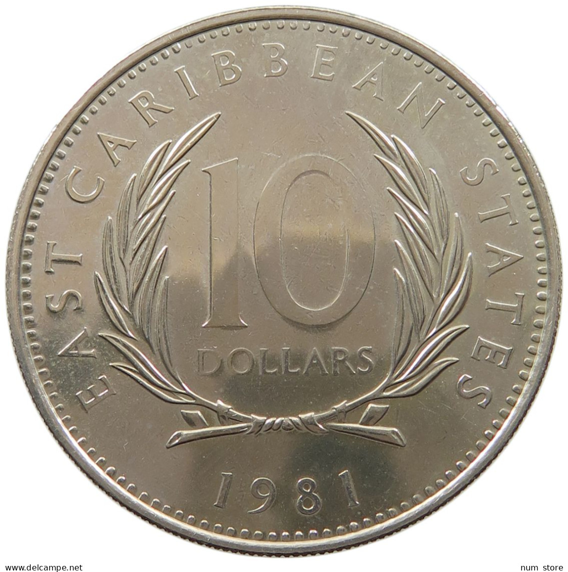 EAST CARIBBEAN STATES 10 DOLLARS 1981 Elizabeth II. (1952-2022) #s034 0001 - East Caribbean States