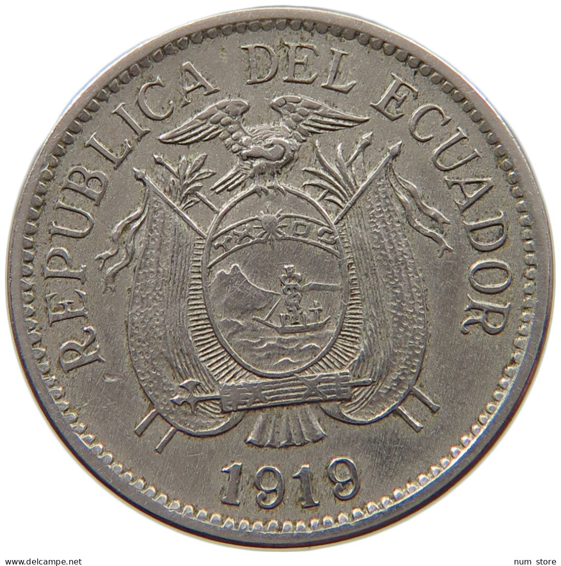 ECUADOR 5 CENTAVOS 1919  #s034 0499 - Ecuador