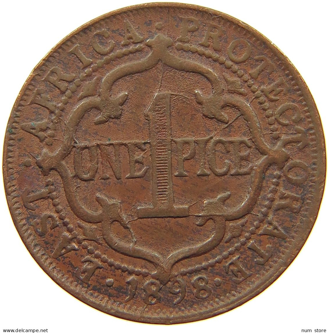 EAST AFRICA PICE 1899 Victoria 1837-1901 MINTING ERROR #t111 1045 - Ostafrika Und Herrschaft Von Uganda