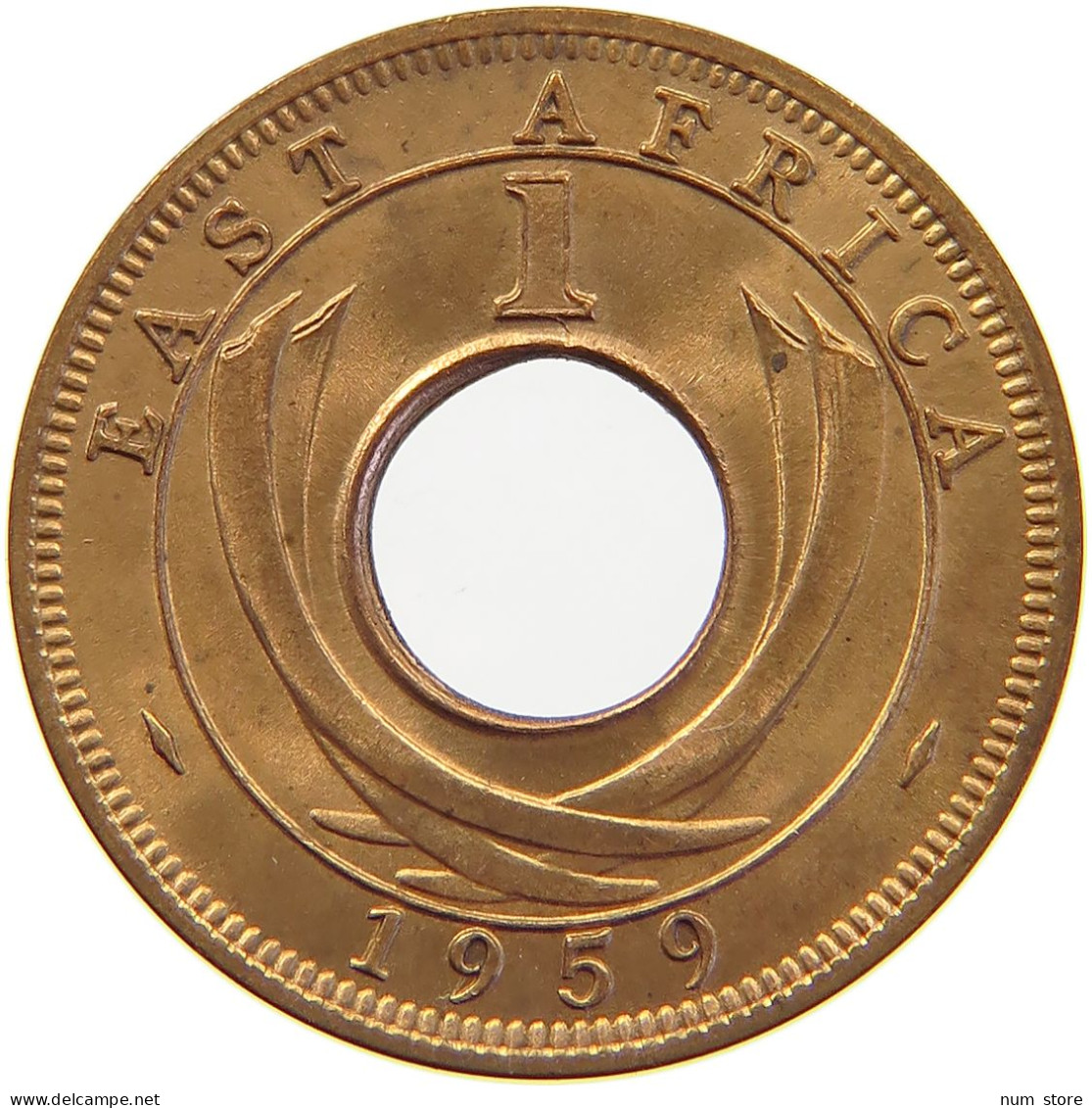 EAST AFRICA CENT 1959 KN Elizabeth II. (1952-2022) #s023 0365 - Afrique Orientale & Protectorat D'Ouganda