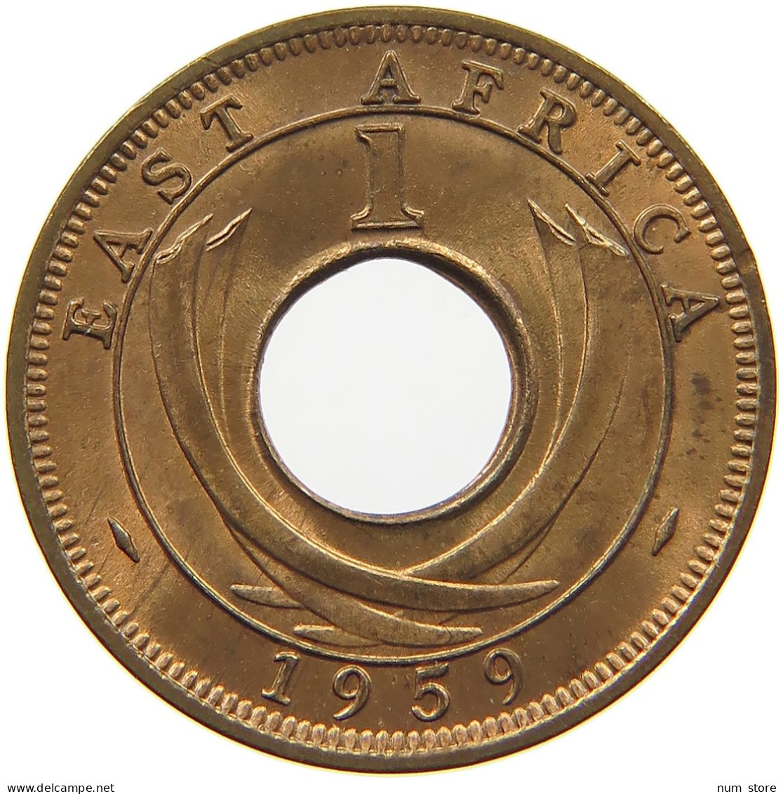 EAST AFRICA CENT 1959 KN Elizabeth II. (1952-2022) #c014 0379 - Ostafrika Und Herrschaft Von Uganda