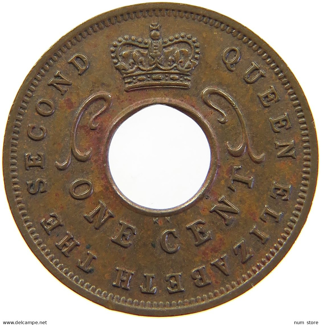 EAST AFRICA CENT 1959 KN Elizabeth II. (1952-2022) #s024 0103 - Oost-Afrika & Protectoraat Van Uganda