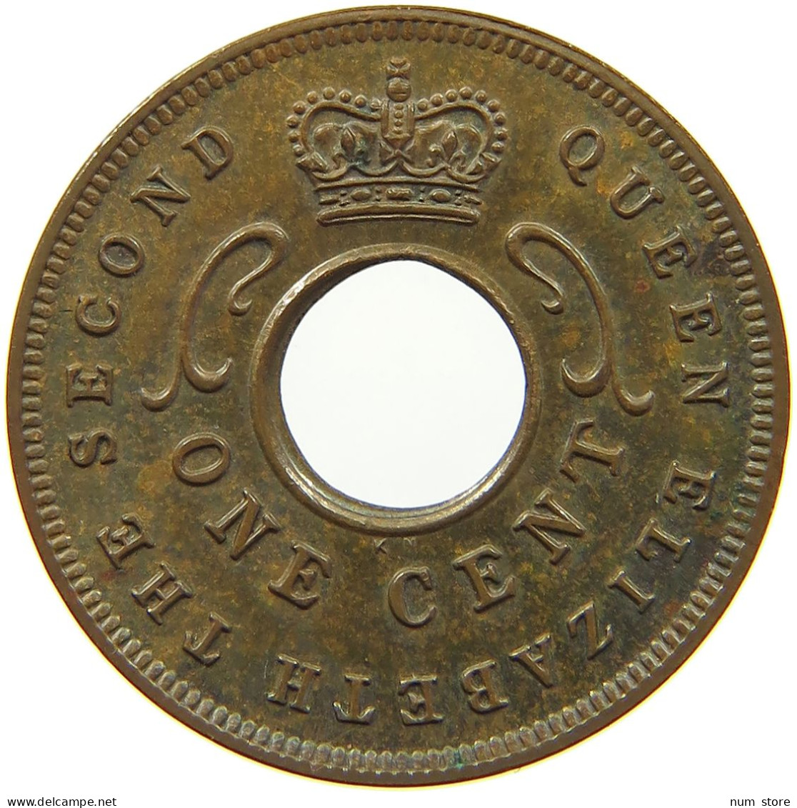 EAST AFRICA CENT 1956 Elizabeth II. (1952-2022) #s008 0123 - Oost-Afrika & Protectoraat Van Uganda