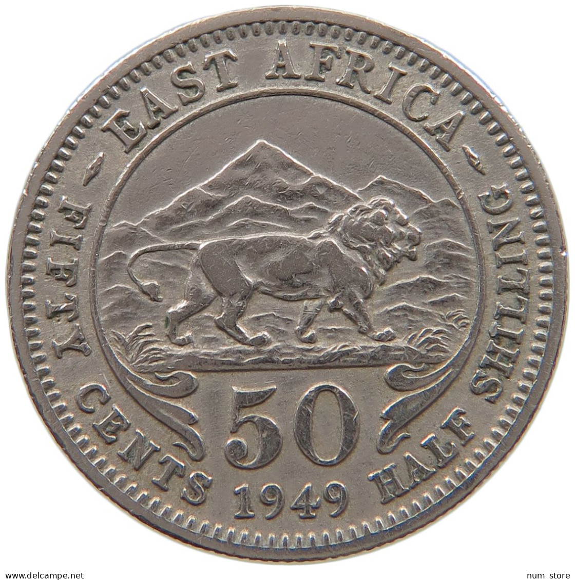 EAST AFRICA 50 CENTS 1949 George VI. (1936-1952) #a080 0363 - East Africa & Uganda Protectorates