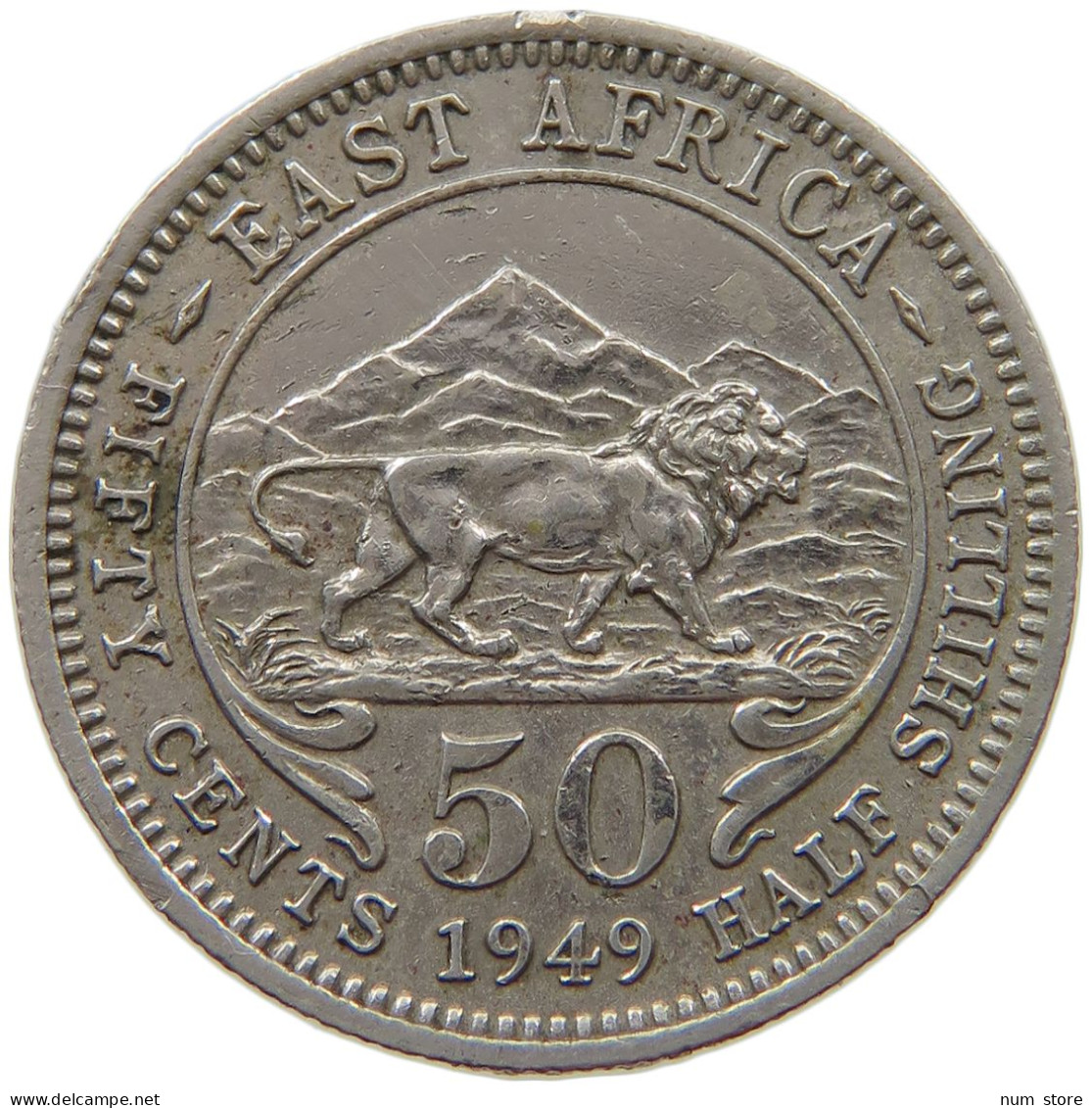 EAST AFRICA 50 CENTS 1949 George VI. (1936-1952) #s040 0343 - Afrique Orientale & Protectorat D'Ouganda