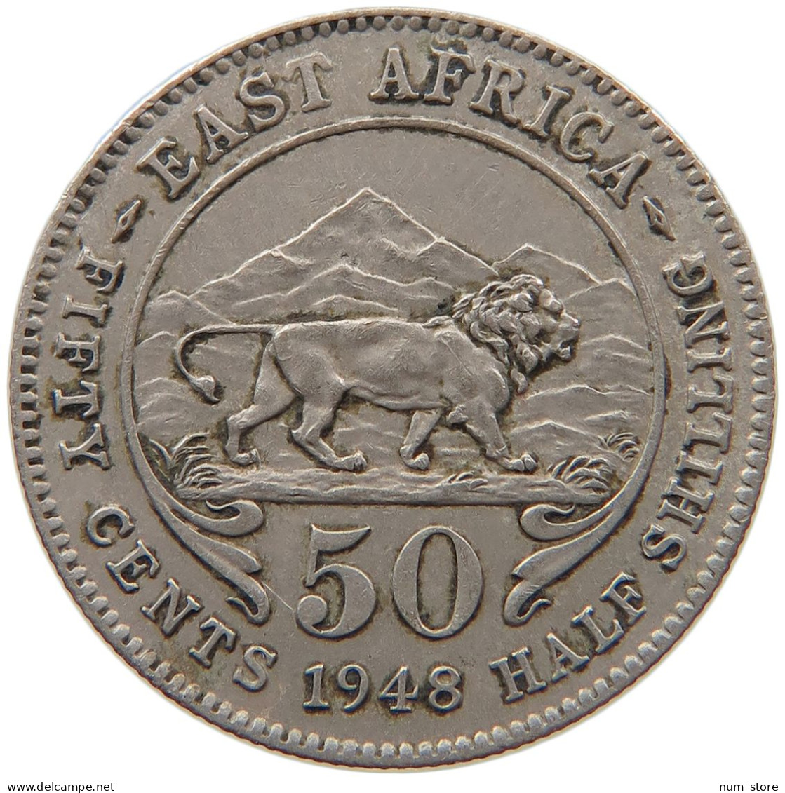 EAST AFRICA 50 CENTS 1948 George VI. (1936-1952) #s029 0043 - Ostafrika Und Herrschaft Von Uganda