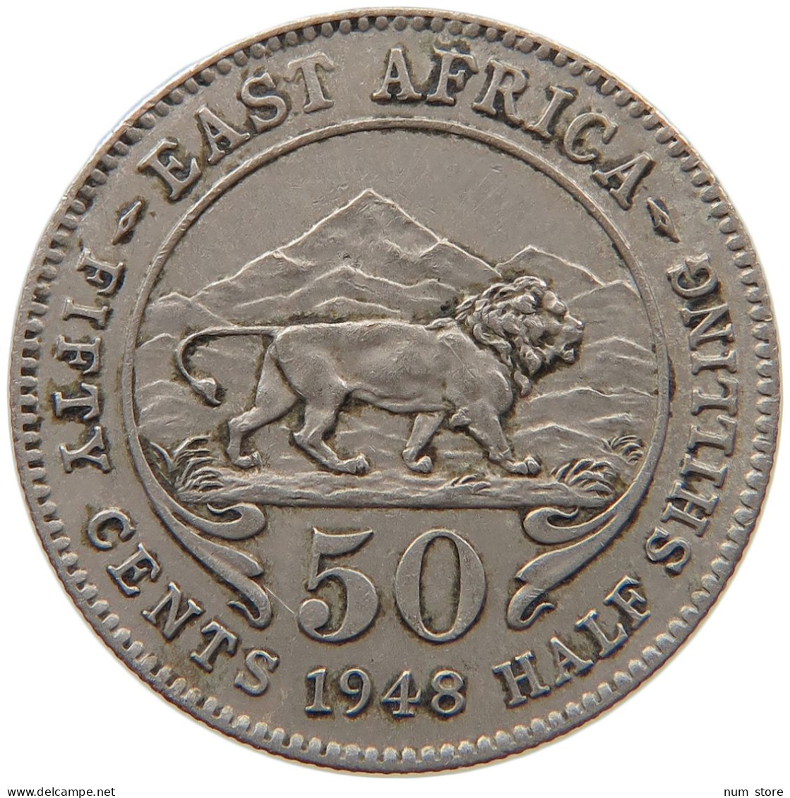 EAST AFRICA 50 CENTS 1948 George VI. (1936-1952) #s029 0043 - Afrique Orientale & Protectorat D'Ouganda