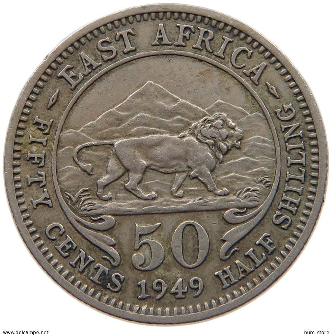 EAST AFRICA 50 CENTS 1949 George VI. (1936-1952) #c023 0149 - East Africa & Uganda Protectorates
