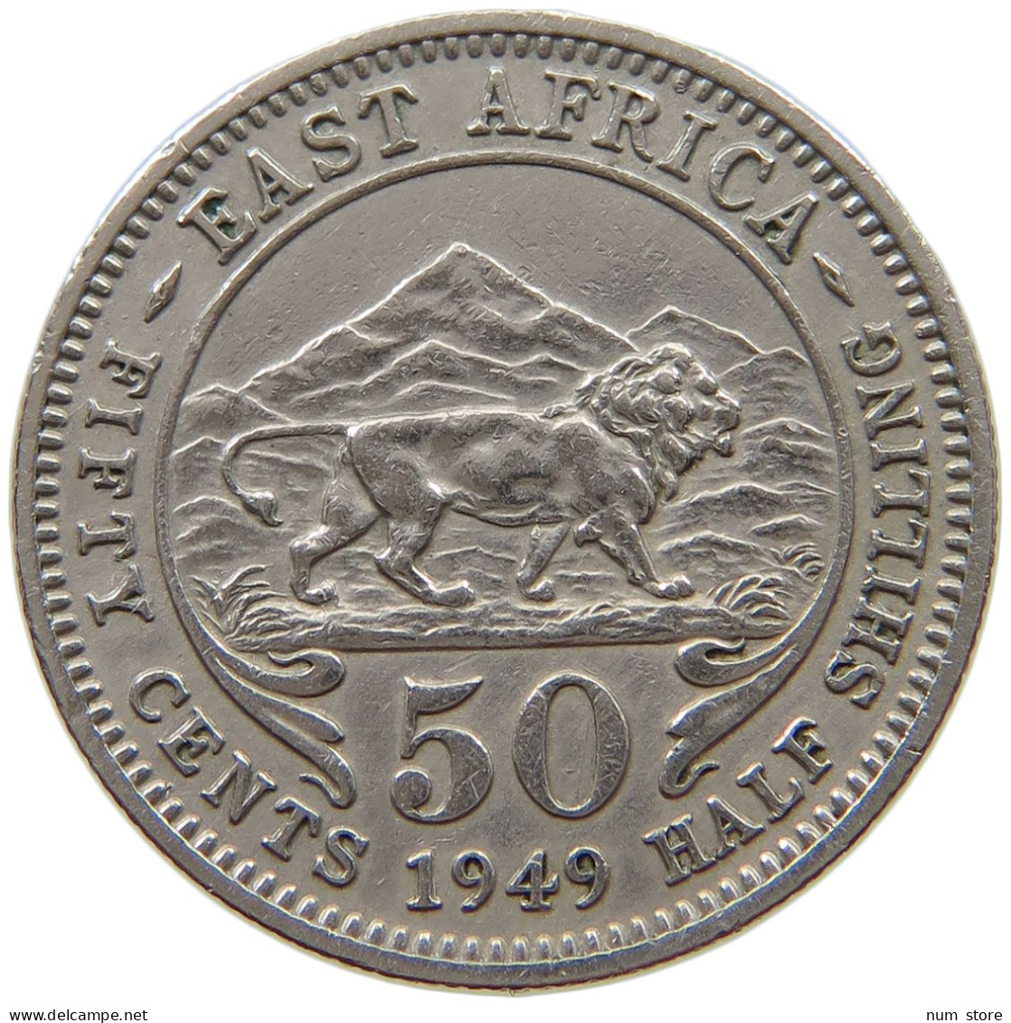 EAST AFRICA 50 CENTS 1949 George VI. (1936-1952) #a017 0317 - East Africa & Uganda Protectorates