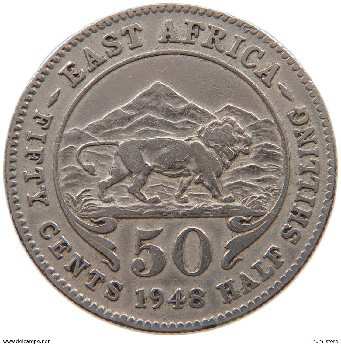 EAST AFRICA 50 CENTS 1948 George VI. (1936-1952) #a046 0671 - Ostafrika Und Herrschaft Von Uganda