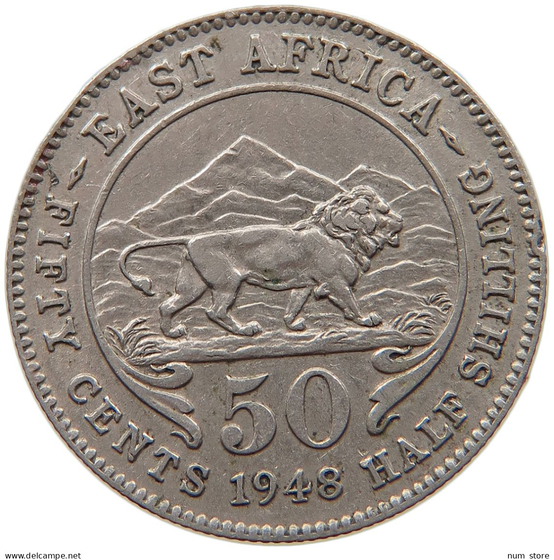 EAST AFRICA 50 CENTS 1948 George VI. (1936-1952) #s008 0359 - Ostafrika Und Herrschaft Von Uganda