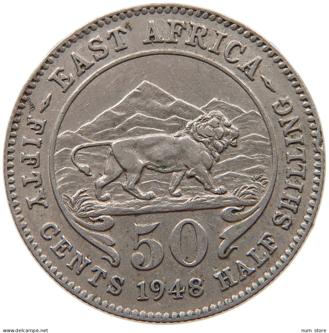 EAST AFRICA 50 CENTS 1948 George VI. (1936-1952) #s008 0359 - Afrique Orientale & Protectorat D'Ouganda