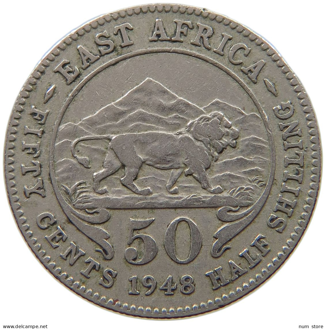 EAST AFRICA 50 CENTS 1948 George VI. (1936-1952) #a090 0007 - Oost-Afrika & Protectoraat Van Uganda