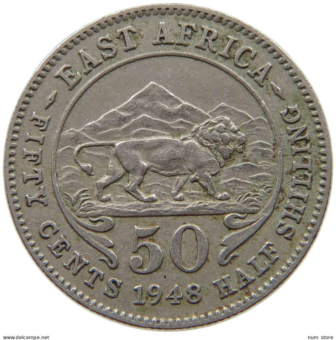 EAST AFRICA 50 CENTS 1948 George VI. (1936-1952) #a090 0005 - East Africa & Uganda Protectorates