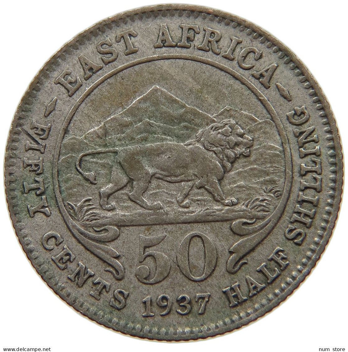 EAST AFRICA 50 CENTS 1937 George VI. (1936-1952) #s038 0463 - East Africa & Uganda Protectorates