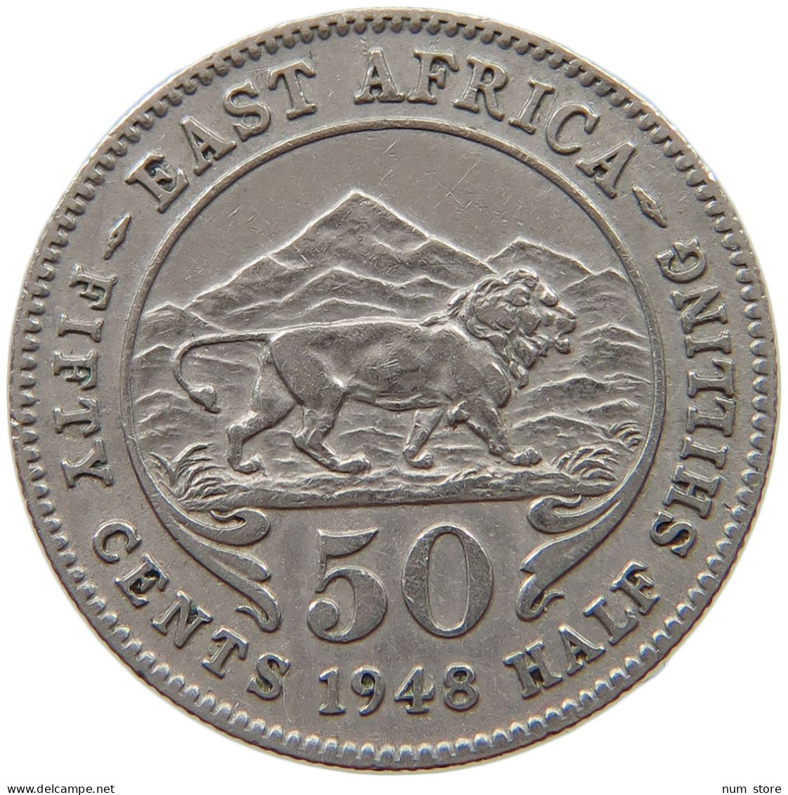 EAST AFRICA 50 CENTS 1948 George VI. (1936-1952) #a017 0789 - East Africa & Uganda Protectorates