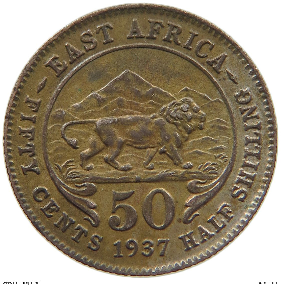 EAST AFRICA 50 CENTS 1937 George VI. (1936-1952) #c034 0293 - East Africa & Uganda Protectorates