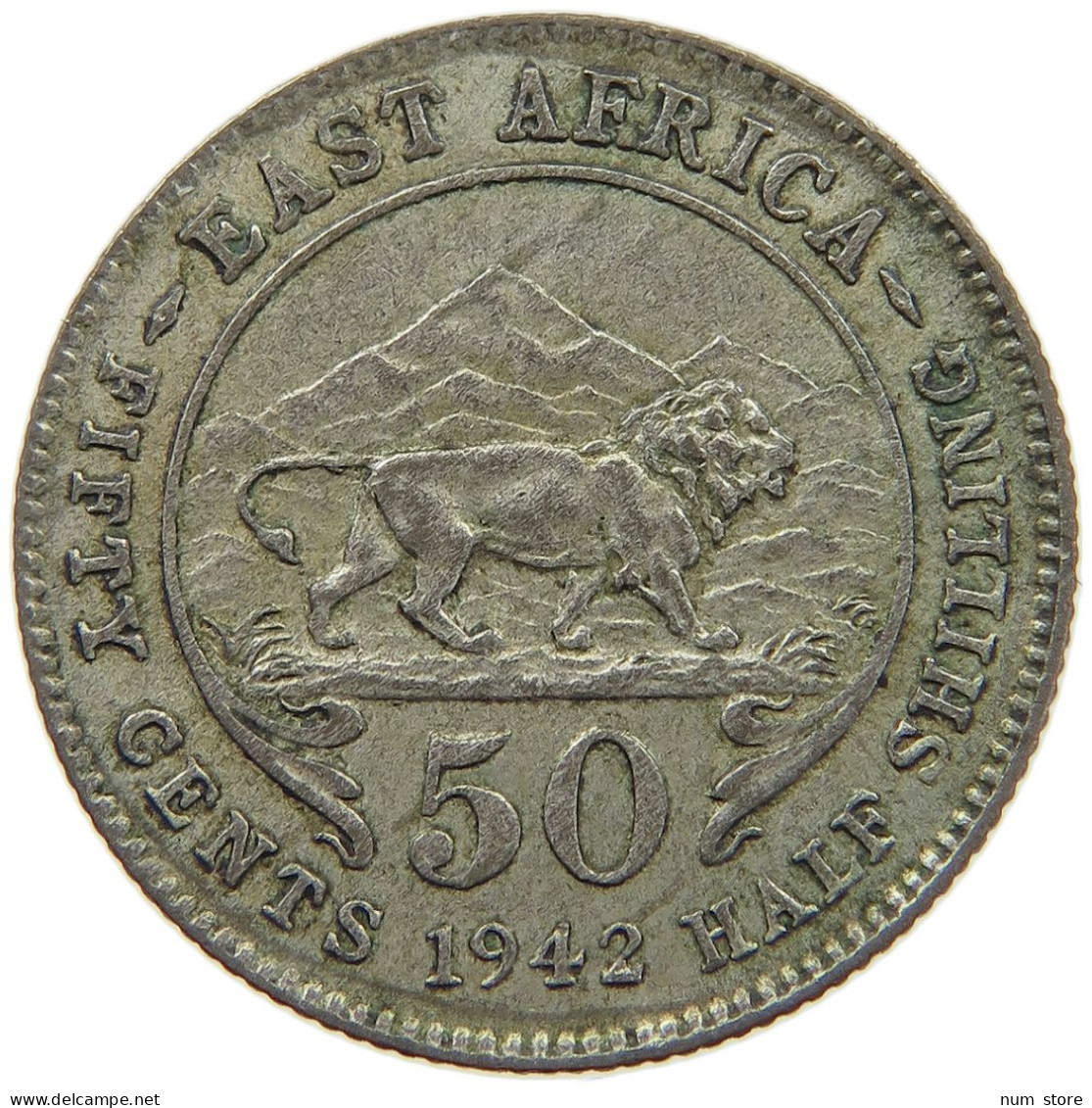 EAST AFRICA 50 CENTS 1942  #t003 0063 - Oost-Afrika & Protectoraat Van Uganda