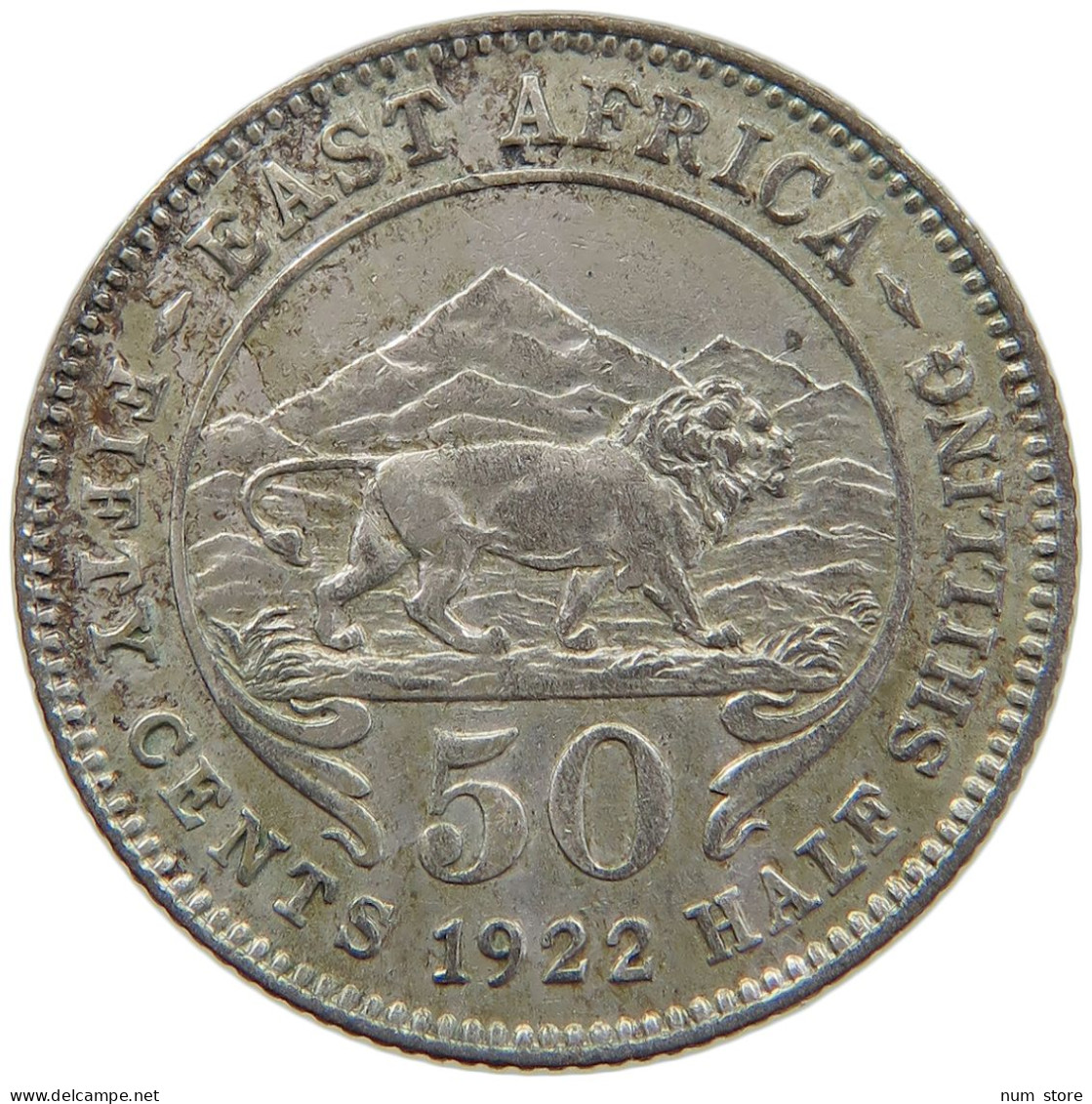 EAST AFRICA 50 CENTS 1922  #t003 0059 - Afrique Orientale & Protectorat D'Ouganda