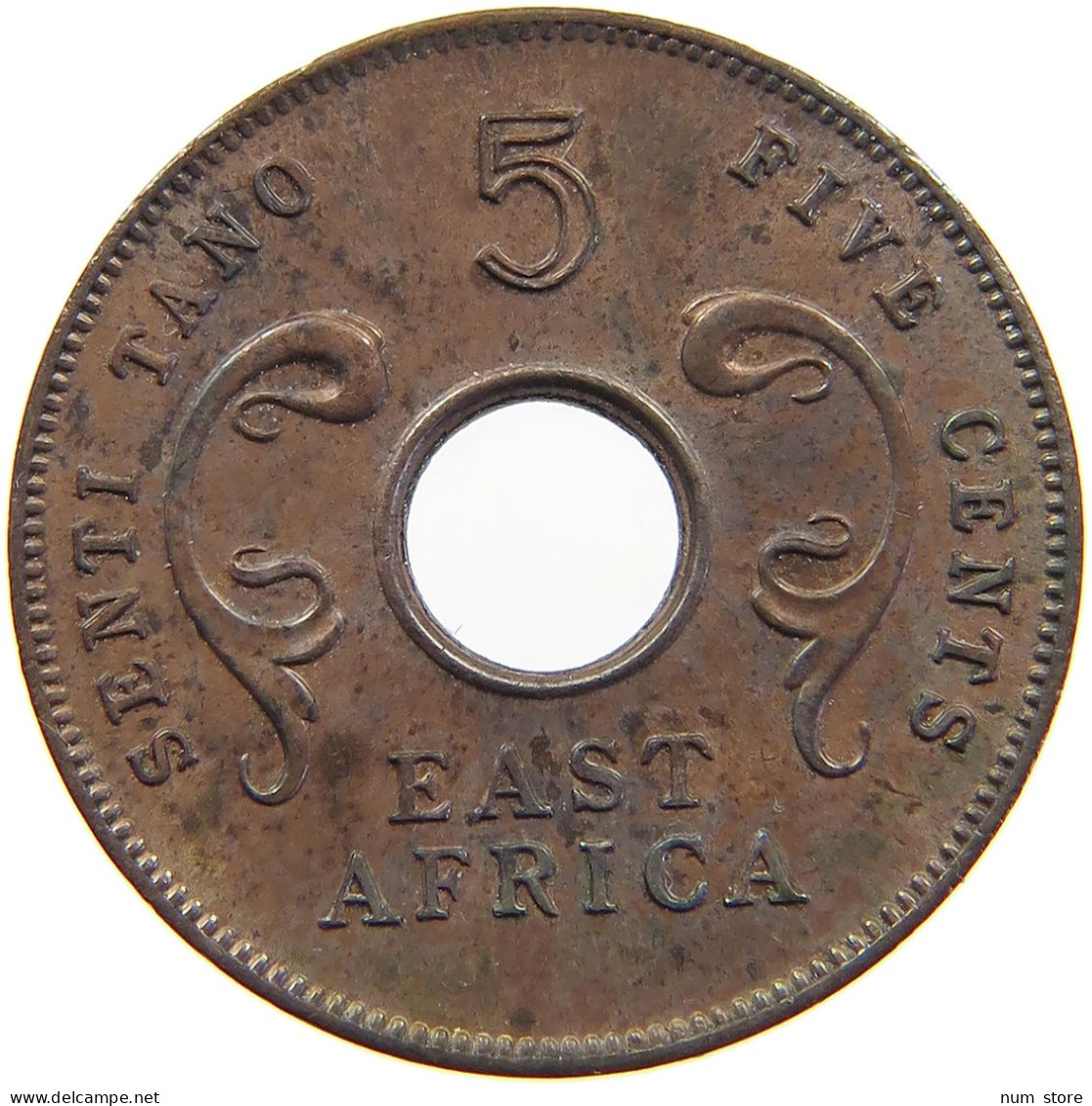 EAST AFRICA 5 CENTS 1964 Elizabeth II. (1952-2022) #c022 0001 - Oost-Afrika & Protectoraat Van Uganda