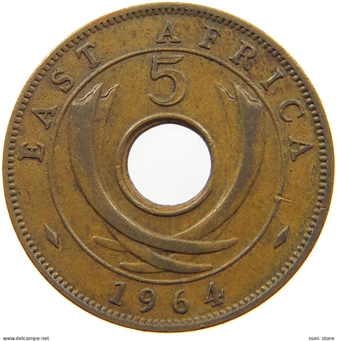 EAST AFRICA 5 CENTS 1964 Elizabeth II. (1952-2022) #a092 0603 - Ostafrika Und Herrschaft Von Uganda