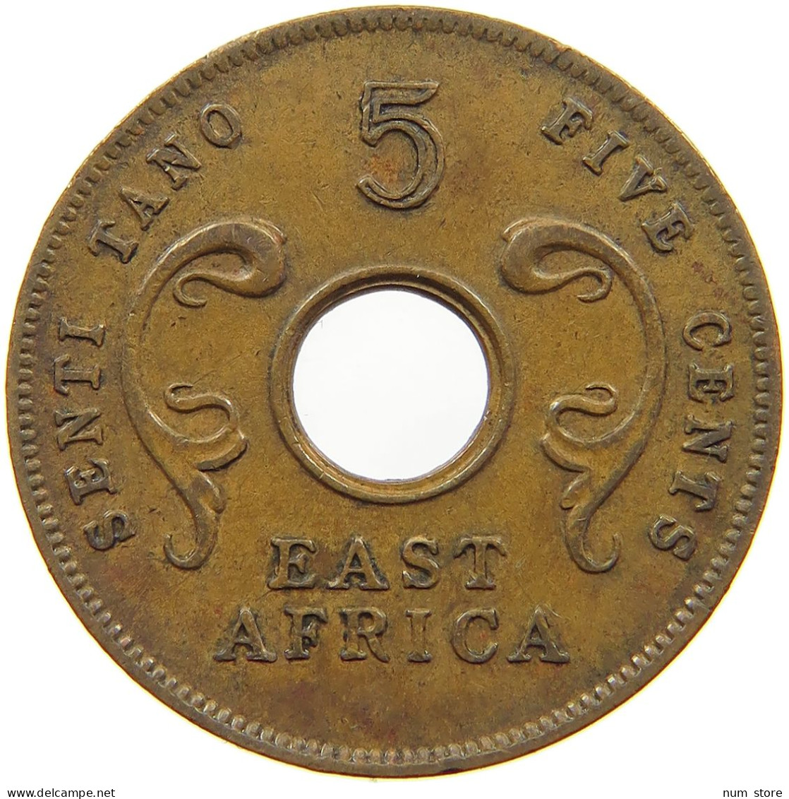 EAST AFRICA 5 CENTS 1964 Elizabeth II. (1952-2022) #a092 0603 - Ostafrika Und Herrschaft Von Uganda