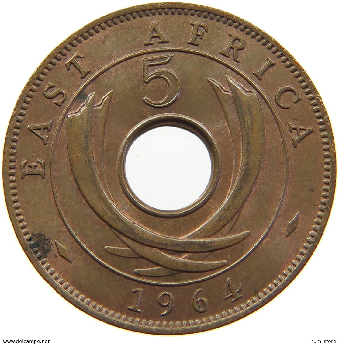 EAST AFRICA 5 CENTS 1964 Elizabeth II. (1952-2022) #s007 0051 - Afrique Orientale & Protectorat D'Ouganda