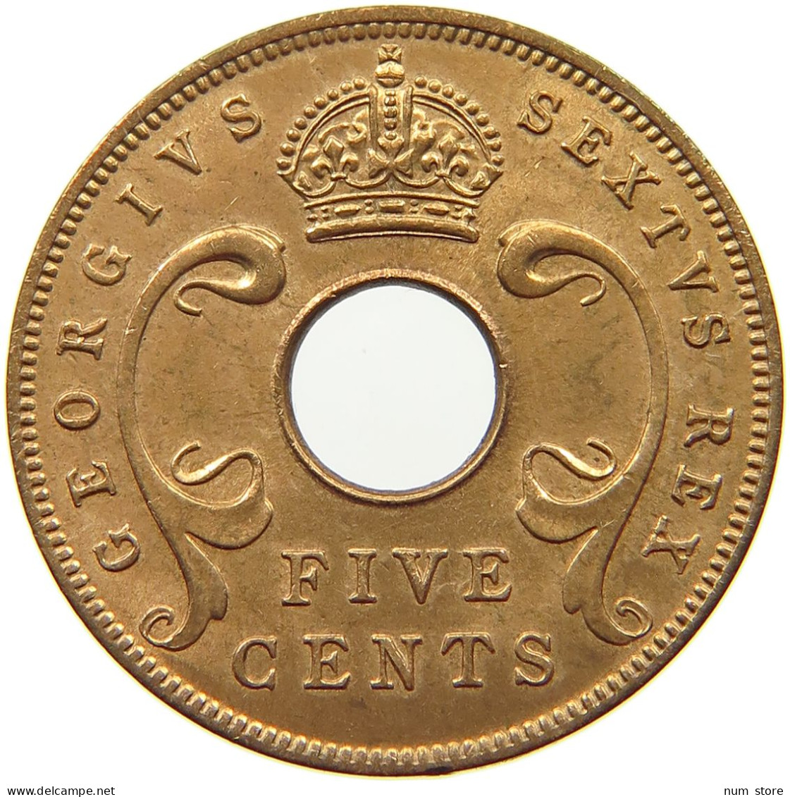 EAST AFRICA 5 CENTS 1952 George VI. (1936-1952) #s046 0503 - Afrique Orientale & Protectorat D'Ouganda