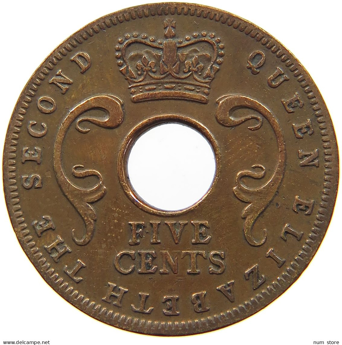 EAST AFRICA 5 CENTS 1956 Elizabeth II. (1952-2022) #c013 0047 - Ostafrika Und Herrschaft Von Uganda