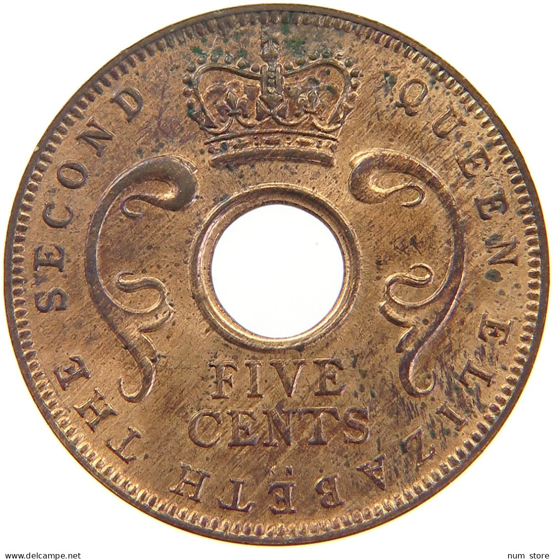 EAST AFRICA 5 CENTS 1957 Elizabeth II. (1952-2022) #c071 0485 - Oost-Afrika & Protectoraat Van Uganda