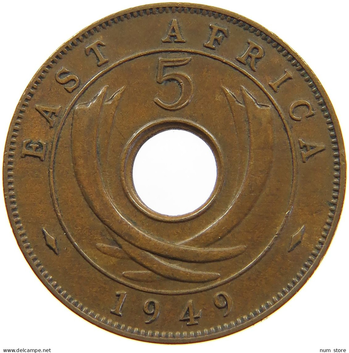 EAST AFRICA 5 CENTS 1949 George VI. (1936-1952) #c012 0365 - Afrique Orientale & Protectorat D'Ouganda